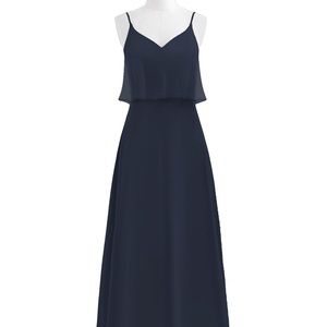 Azazie Navy bridesmaid dress desiree